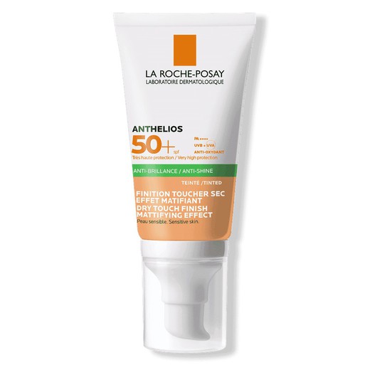 ANTHELIOS ANTI-BRILHO ACABAMENTO TOQUE SECO COM COR SPF50 50ML