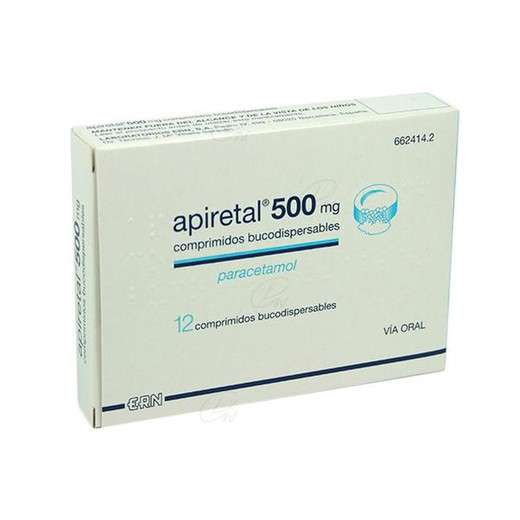 Comprimidos orodispersíveis Apiretal 500 mg, 12 comprimidos