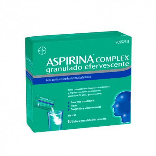 Granules Effervescents Complexe Aspirine, 10 Sachets