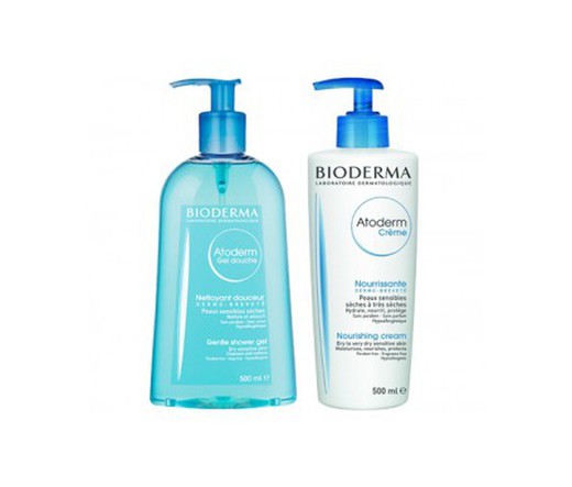 Bioderma Atoderm gel de ducha + Crema Hidratante e 500 ml Pack de Hidratación