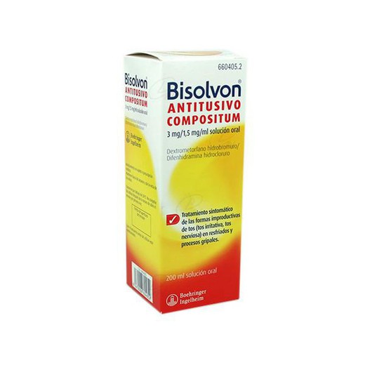 Bisolvon Antitusivo Compositum 3 Mg / Ml + 1,5 Mg / Ml Solução Oral, 1 Frasco de 200 Ml