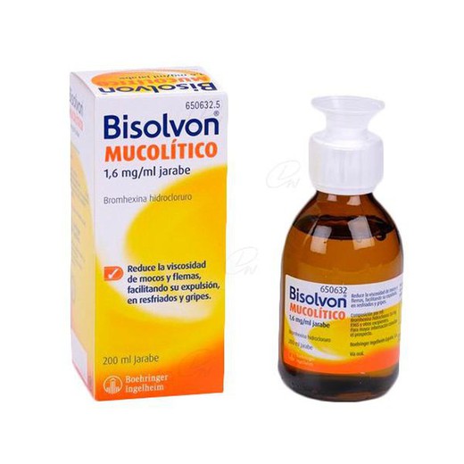 Bisolvon Mucolitico 1,6 Mg / Ml Xarope, 1 Garrafa de 200 Ml