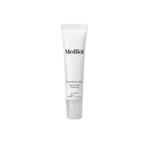Medik8 Blemish Sos 15ml. Gel para eliminar brotes de acné e imperfecciones, regular la producción de sebo y minimizar poros