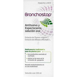 Bronchostop Solution Orale Antitussive Et Expectorante, 1 Flacon De 200 Ml