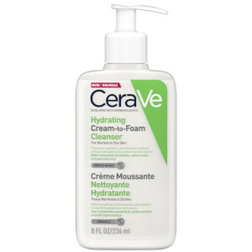 CeraVe Hydrating Cream-to-Foam Cleanser 236 ML