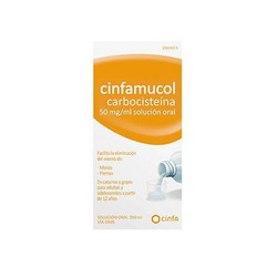 Cinfamucol Carbocystéine 50 Mg/Ml Solution Orale, 1 Flacon de 200 Ml