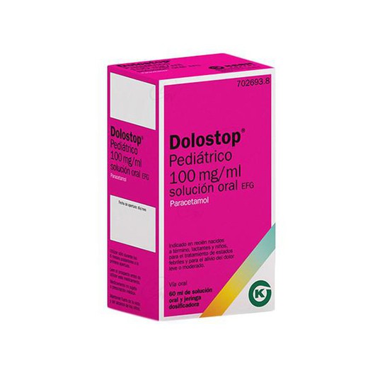 Dolostop pédiatrique 100 mg / ml de solution buvable Efg, 60 ml