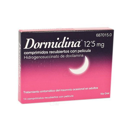 Dormidina Doxilamina 12,5 mg comprimidos revestidos por filme, 14 comprimidos