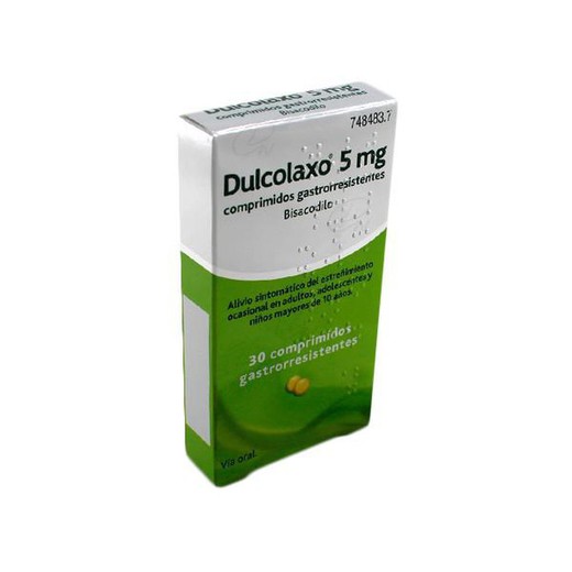 Dulcolaxo Bisacodilo 5 Mg Comprimidos Gastrorresistentes, 30 Comprimidos