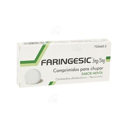 Faringesic 5 mg / 5 mg comprimés à sucer saveur menthe, 20 comprimés