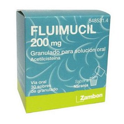 Fluimucil 200 Mg Granulado Para Solucion Oral, 30 Sobres
