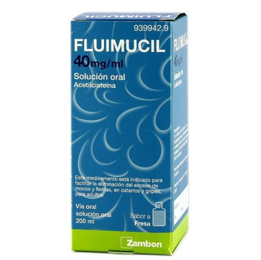 Fluimucil 40mg/Ml Solution Orale, 1 Flacon de 200 Ml