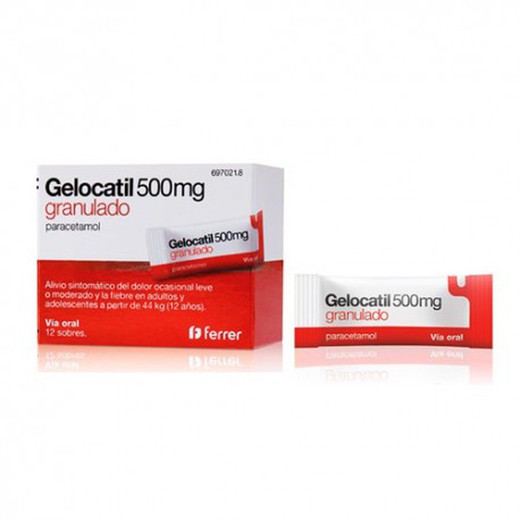Grânulos de Gelocatil 500 mg, 12 saquetas