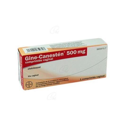 Gine-Canesten 500 Mg Capsula Vaginal Blanda, 1 Capsula Vaginal Blanda + 1 Aplicador