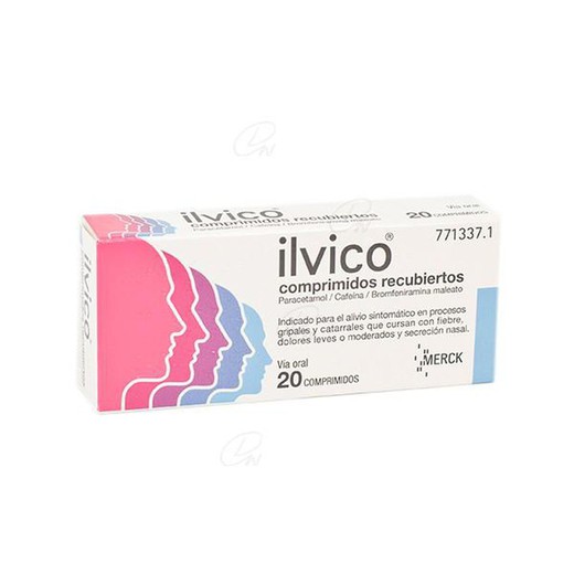 Comprimés enrobés d'Ilvico, 20 comprimés