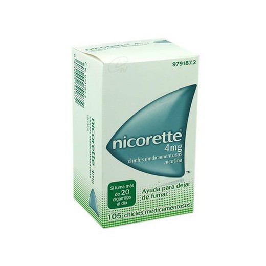 Nicorette 4 mg de chewing-gums médicamenteux, 105 chewing-gums