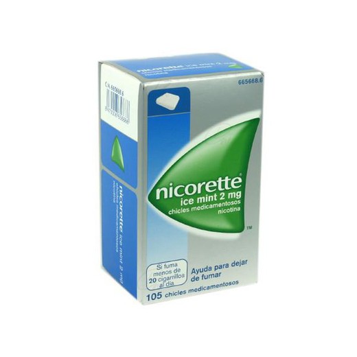 Nicorette Menthe Glacée 2 Mgr 105 Chewing-Gum