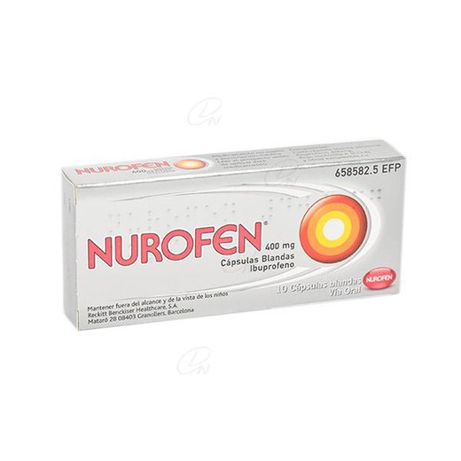 Nurofen 400 mg capsules molles, 10 capsules