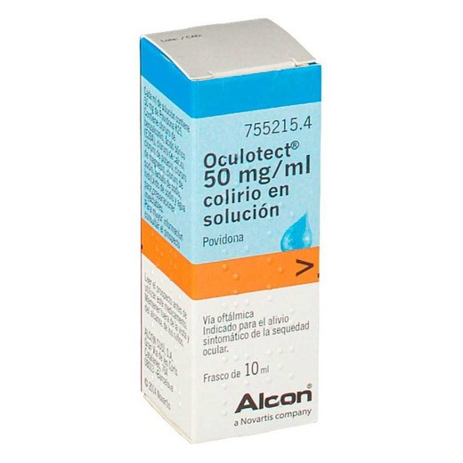 Solução de colírio Oculotect 50 mg / ml, 1 frasco de 10 ml