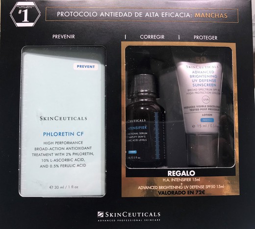 Skinceuticals Pack Phloretin Cf 30 ml + H.A Intensifier 15 ml + Advanced Brightening UV Defense 15 ml