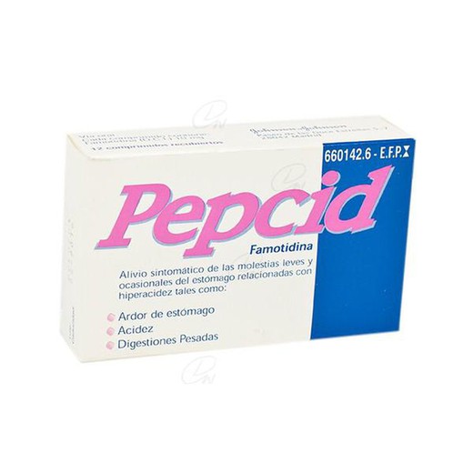 Pepcid 10 mg comprimés enrobés, 12 comprimés
