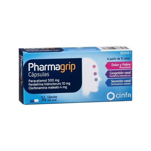 Pharmagrip Capsulas, 14 Cápsulas