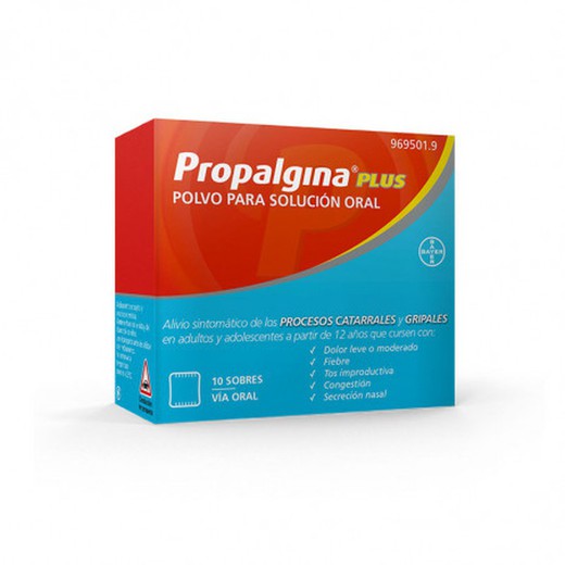 Propalgina Plus Polvo Para Solución Oral, 10 Sobres