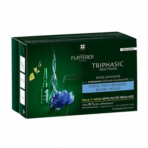 Rene Furterer Triphasique Réactionnel 12 Ampoules X 5 Ml