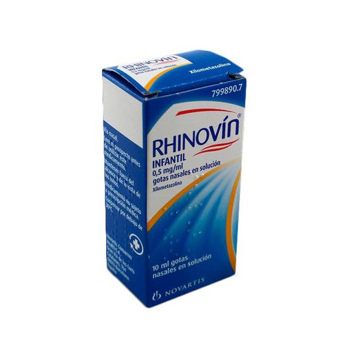 Rhinovín Infantil 0,5 Mg/Ml Gotas Nasales En Solución, 1 Frasco De 10 Ml