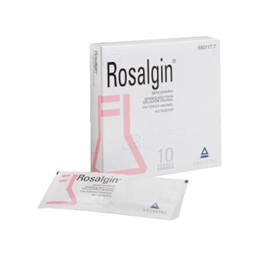 Rosalgin 500 mg granulado para solução vaginal, 10 sachês