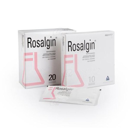 Rosalgin 500 mg granulado para solução vaginal, 20 sachês