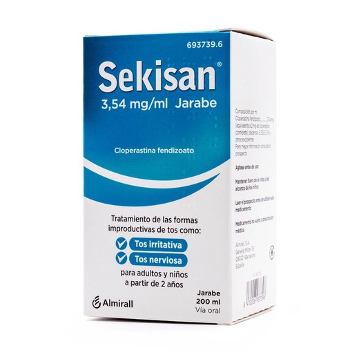 Sekisan 3,54 Mg/Ml Jarabe, 1 Frasco De 120 Ml