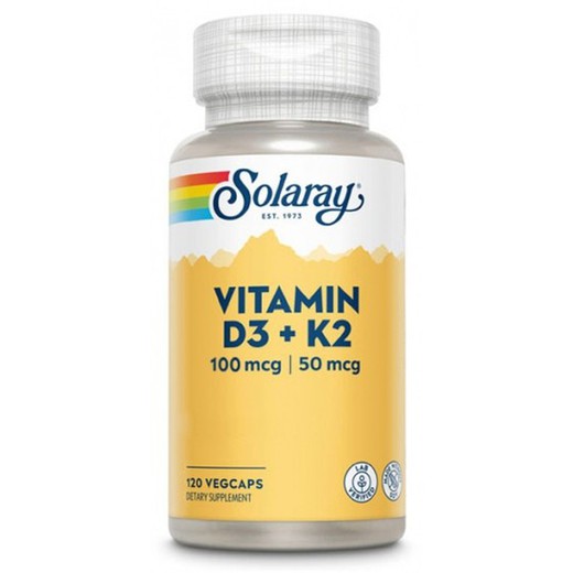 Solaray Vitamina D3 + K2 X 60 Capsule