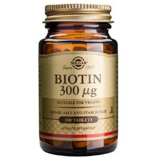 Solgar Biotina 300mcg 100 Comprimidos