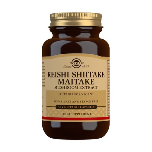 Extrait de champignon Solgar Reishi Shiitake Maitake 50 Comp