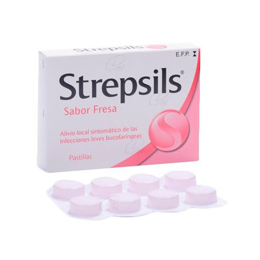 Strepsils pastiglie al gusto di fragola, 24 pastiglie