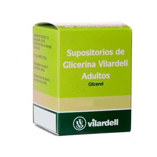 Supositórios de glicerina para adultos Vilardell, 12 supositórios