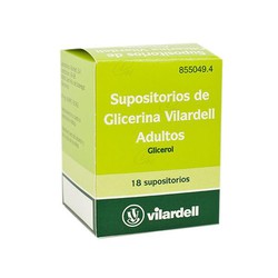 Suppositoires à la glycérine adulte Vilardell, 18 suppositoires