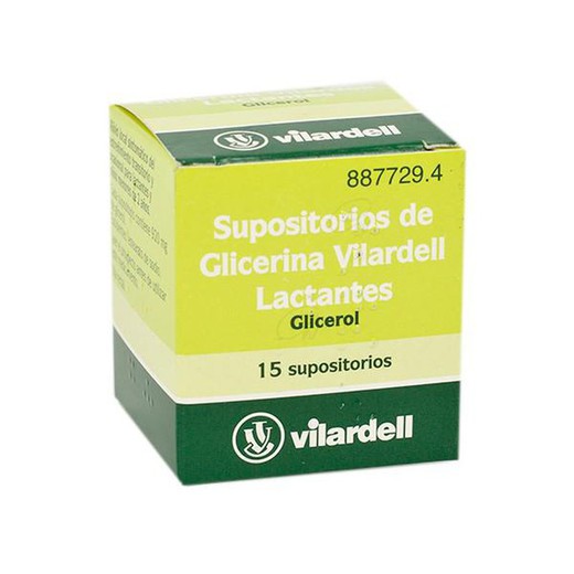 Supositórios de glicerina em lactação Vilardell, 15 supositórios