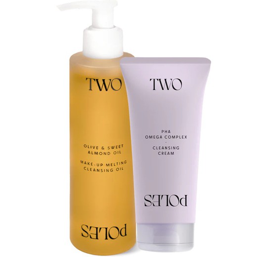 Two Poles: DOUBLE CLEANSING SET: Make-up Melting Cleansing Oil + Cleansing cream