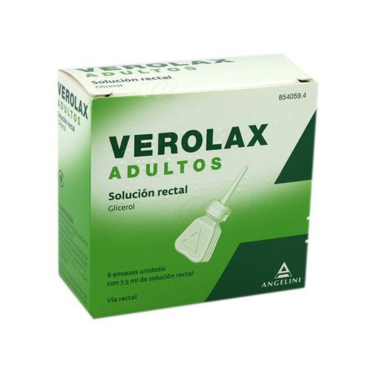 Verolax Adulti Soluzione Rettale, 6 Clisteri 7,5 Ml