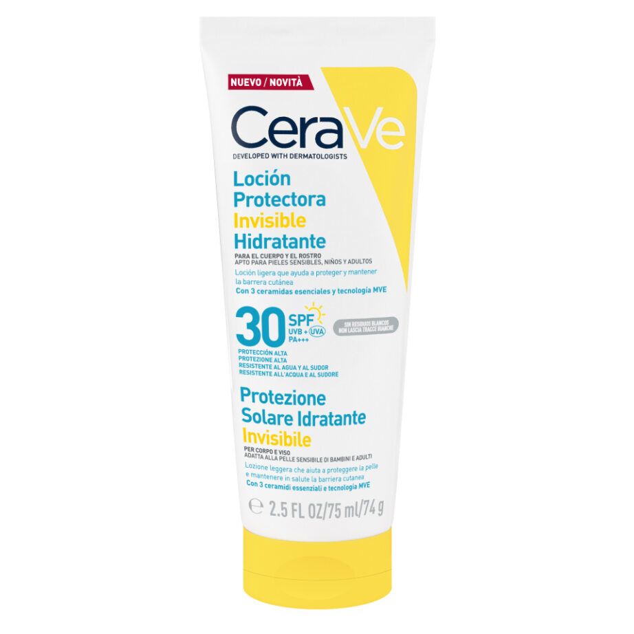 CeraVe Solar Loción Protectora Invisible Hidratante SPF30 75ml