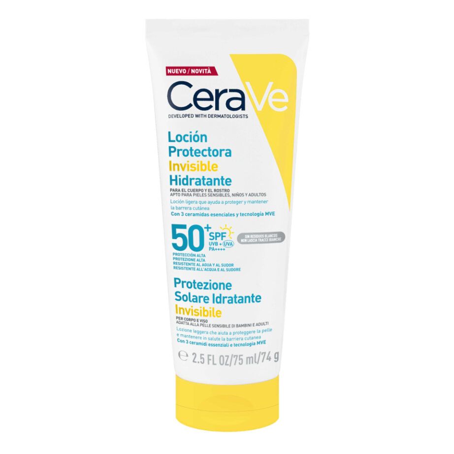 CeraVe Solar Loción Protectora Invisible Hidratante SPF50 75ml