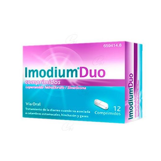 Imodium Duo 2 Mg/ 125 Mg Comprimidos, 12 Comprimidos