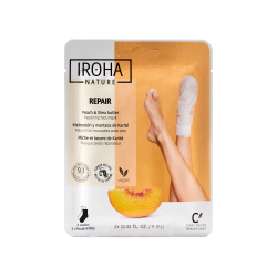 IROHA Nature Calcetines Mascarilla Reparadores de Melocotón 2x9ml
