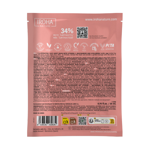 Iroha Nature Mascarilla Iluminadora Vitamina C