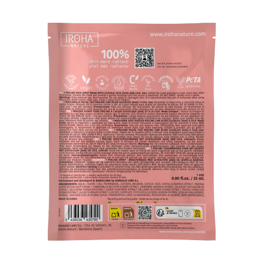 Iroha Nature Mascarilla Peeling Ácido Glicólico