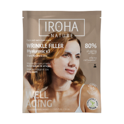 IROHA Nature Mascarilla Rellenadora de Arrugas Rostro y Cuello con Triple Ácido Hialurónico