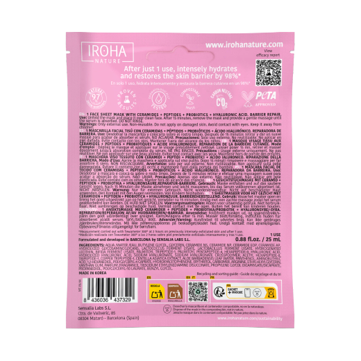 Iroha Nature Mascarilla Reparadora Barrera Ceramidas