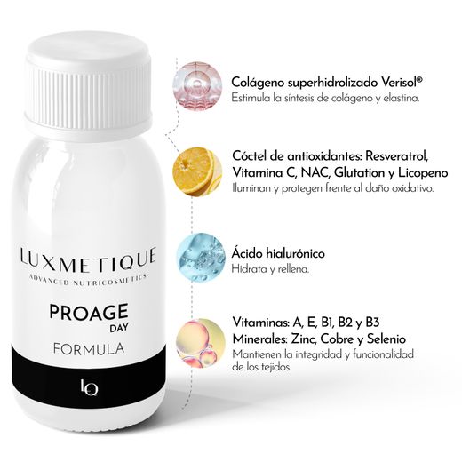 Luxmetique Proage Day Formula 15 viales bebibles
